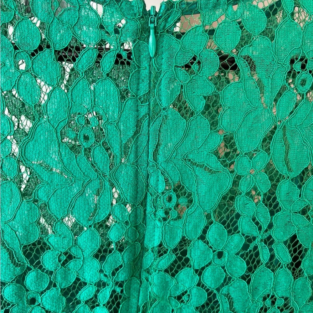 ASOS Green Lace Maternity Swing Dress - Picture 7 of 8